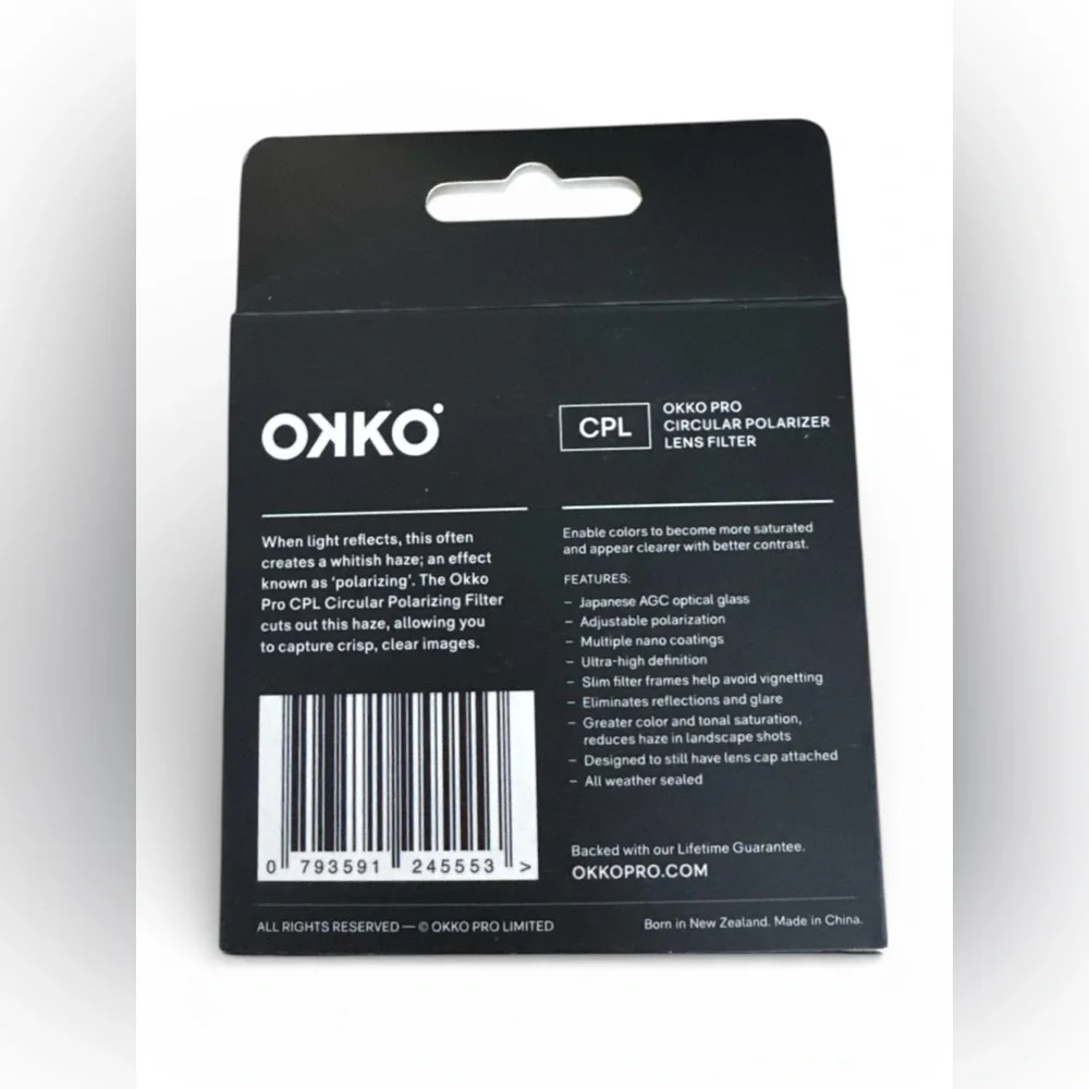 okko pro circular polarizer lens filter cpl 49 mm NEW